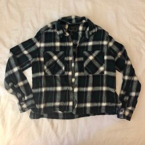 Green and White F21 flannel
